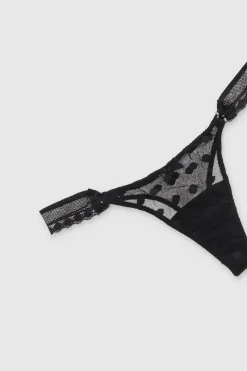 Tanga mesh aros encaje lateral