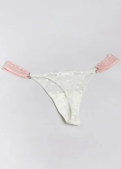 Tanga mesh aros encaje lateral