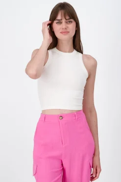 Tank Top Con Cuello Corto