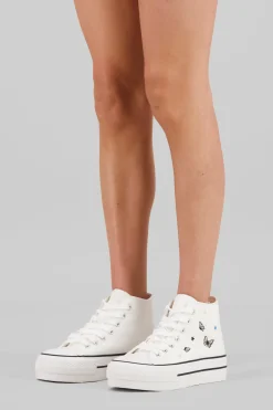 Tenis canvas mini mariposas