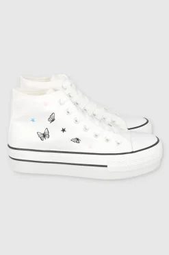 Tenis canvas mini mariposas