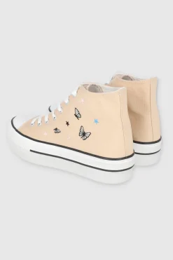 Tenis canvas mini mariposas