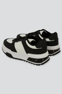 Tenis retro bicolor suela ancha