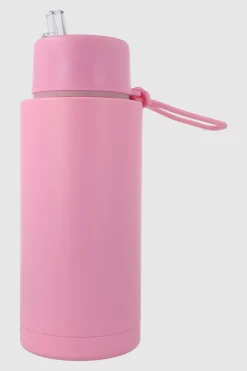 Termo acero monocolor popote 1000 ml