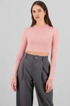 Top Acanalado Manga Larga