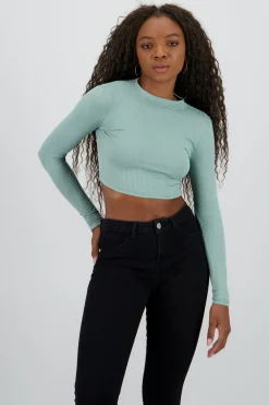 Top Acanalado Manga Larga