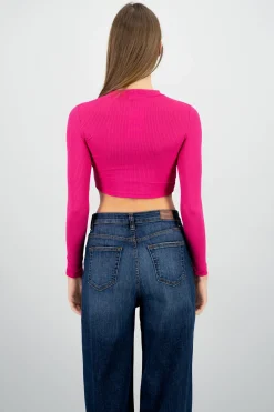 Top Acanalado Manga Larga