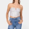 Top brillos strapless