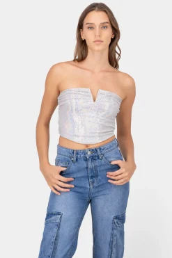 Top brillos strapless