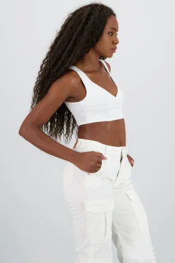 Top corto escote en V