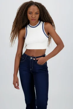 Top corto lineas contraste