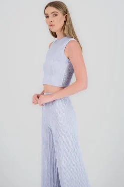 Top corto textura con brillos