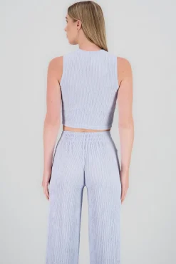 Top corto textura con brillos