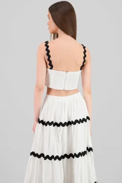 Top corto textura contraste