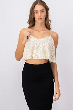 Top crop brillos tirantes