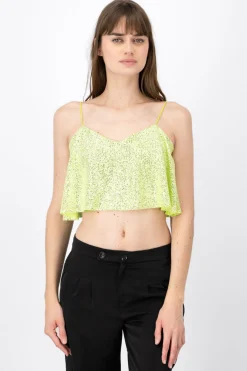 Top crop brillos tirantes