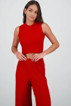 Top crop texturizado