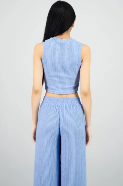 Top crop texturizado