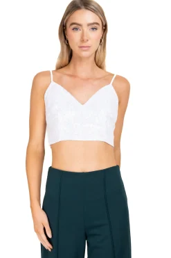 Top crop tirantes lentejuelas