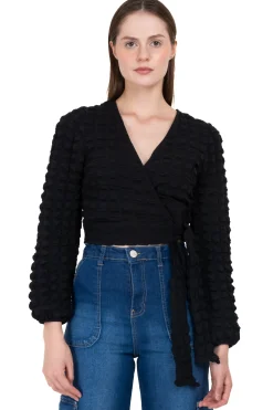 Top Cruzado Monocolor Textura