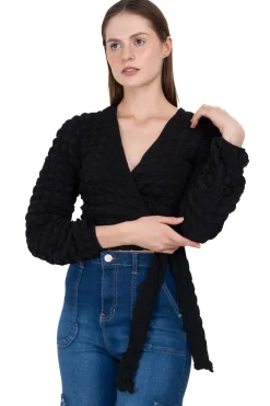 Top Cruzado Monocolor Textura