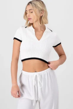 Top cuello polo cadena