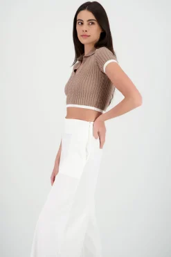 Top cuello polo cadena