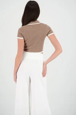 Top cuello polo cadena