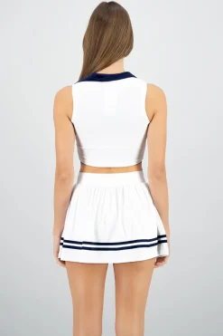 Top cuello polo sin manga