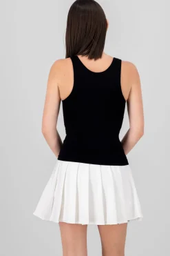 Top doble tela sin manga