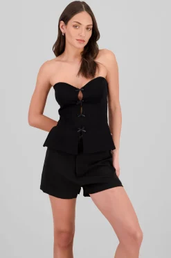 Top escote corazon detalle moños