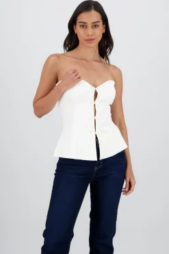 Top escote corazon detalle moños