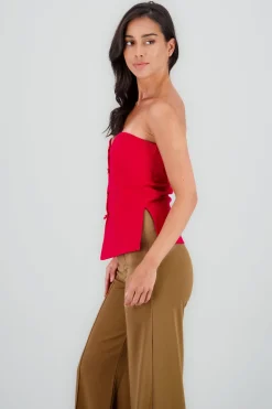 Top escote corazon detalle moños