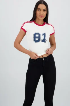 Top estampado contraste