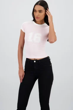 Top estampado contraste