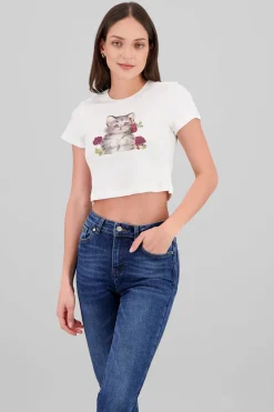 Top estampadp gatito