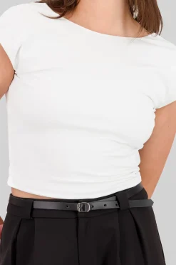 Top liso con espalda descubierta