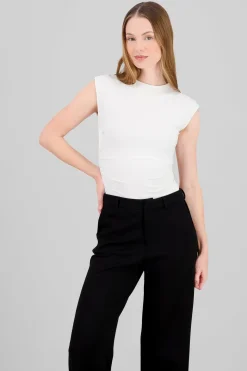 Top liso frunce costados liso