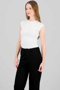 Top liso frunce costados liso