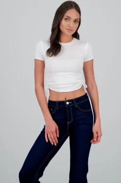 Top manga corta jaretas laterales