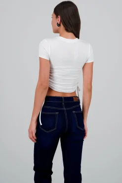 Top manga corta jaretas laterales