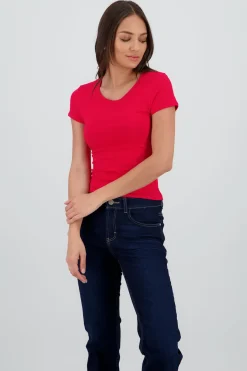 Top manga corta liso