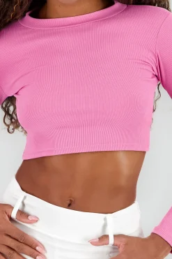 Top manga larga cuello alto