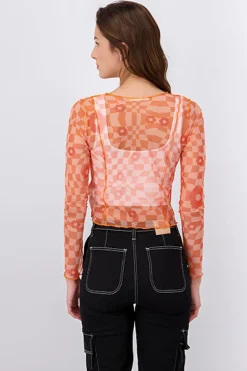 Top Mesh Manga Larga