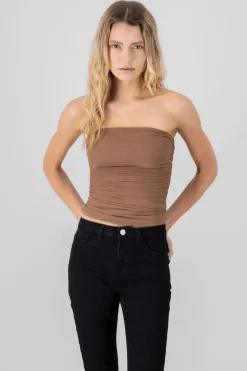 Top Mesh Strapless Mesh