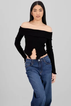 Top off shoulder plisado