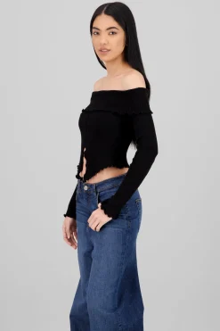 Top off shoulder plisado