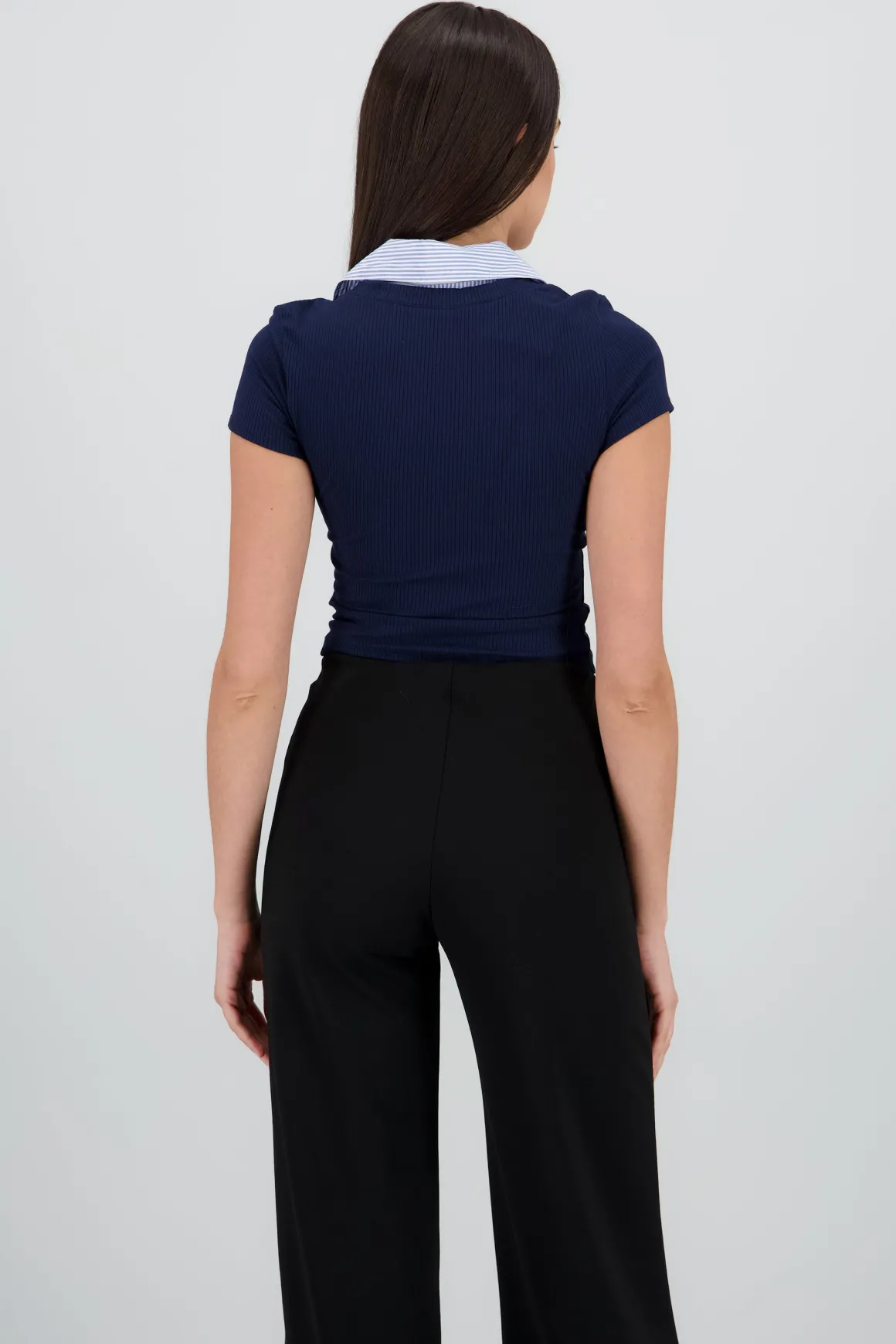 Top polo manga corta