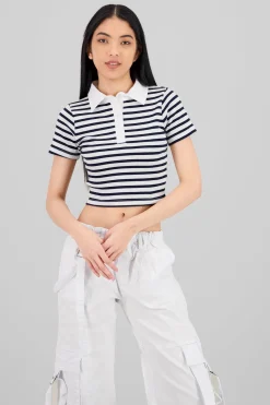 Top polo rayas gruesas