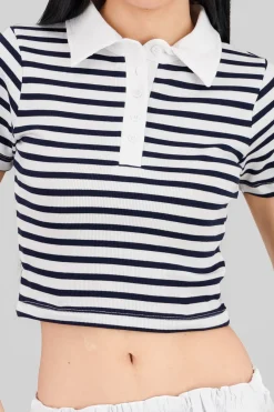 Top polo rayas gruesas